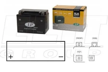 SLA-технология, монтаж в горизонтальном положении. CCA 230 LP BATTERY YTZ14-S