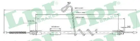 Трос ручного гальма LPR C0293B