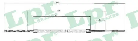 Трос ручного гальма LPR C0964B