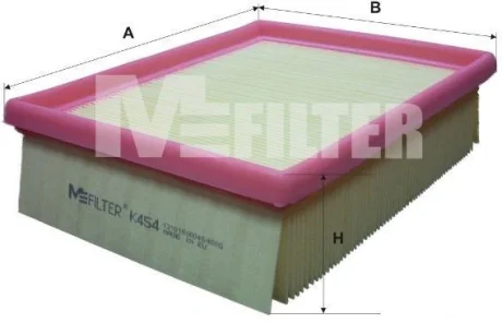 Фільтр повітряний Peugeot 206 2.0 16V/1.9D/2.0HDi 98- M-FILTER K 454