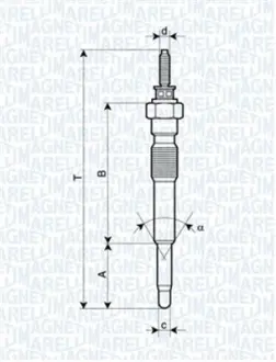 Свічка розжарювання MAGNETI MARELLI 062900068304