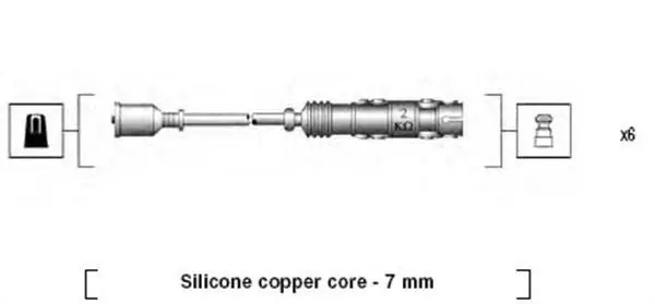 Комплект проводів запалювання SMART CITY-COUPE 0.6 07.98-01.04 MAGNETI MARELLI 941455010942 (фото 1)