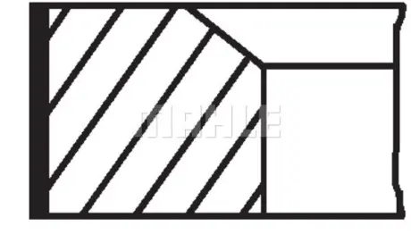 Комплект кілець поршневих з 3 шт. MAHLE ORIGINAL MAHLE / KNECHT 00140N1