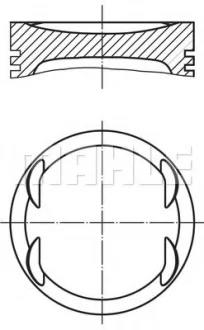 Поршень MAHLE MAHLE / KNECHT 0040700