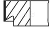 A_Комплект поршневих кілець Mahle FIAT ="" Mahle MAHLE / KNECHT 00798V0 (фото 2)
