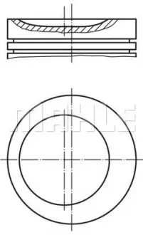 Поршень в комплекті на 1 циліндр, 2-й ремонт (+0,50) MAHLE MAHLE / KNECHT 0116201 (фото 1)