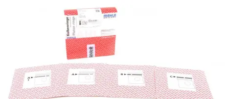 Кільця поршневі Opel Astra G 1.4 16V/Corsa C 1.4 98-09 (77.60mm/STD) (1.2-1.5-2) MAHLE MAHLE / KNECHT 012 10 N0