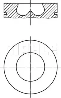 Поршень з кільцями FORD 90.4 TRANSIT 2.4 TDCI 2004- (MAHLE) MAHLE / KNECHT 013 PI 00107 002