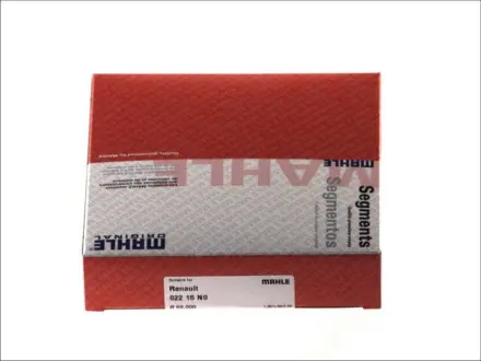 Кільця поршневі Renault Clio 01-/Sandero II 15-/Logan (D4F) 1.2 13- (69.0mm/STD) (1.2-1.5-2.5) MAHLE MAHLE / KNECHT 022 16 N0