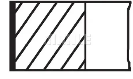 Кільця поршневі VW T4/T5 1.9TDI (79.51mm/STD) (1.75-2-3) MAHLE MAHLE / KNECHT 030 55 N0