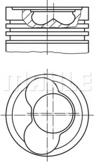 Поршень MAHLE / KNECHT 030 66 00 (фото 1)