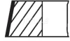 A_Комплект поршневих кілець AUDI &quot;2,4 &quot;98-05 =&quot;&quot; Mahle MAHLE / KNECHT 03079N0 (фото 1)