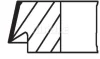 A_Комплект поршневих кілець AUDI &quot;2,4 &quot;98-05 =&quot;&quot; Mahle MAHLE / KNECHT 03079N0 (фото 2)