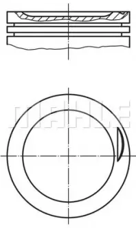 Поршень Mahle AUDI A4,A6 2,0 00-08 =&quot;&quot; Mahle MAHLE / KNECHT 0308300 (фото 1)