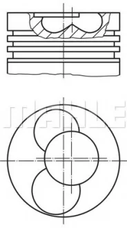 Поршень MAHLE / KNECHT 030 91 02 (фото 1)