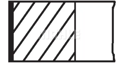 Комплект кілець поршневих з 3 шт. MAHLE ORIGINAL MAHLE / KNECHT 033 16 N1