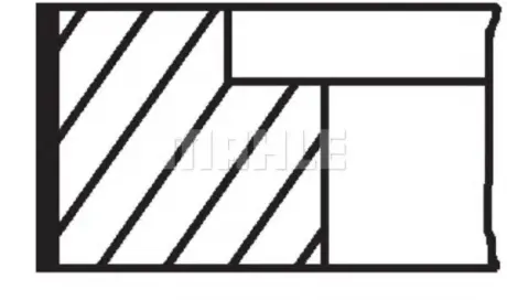 Комплект кілець на поршень MAHLE MAHLE / KNECHT 03474N3