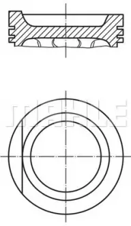 Поршень Mahle AUDI/SEAT/VW 1,8i 86-00 =&quot;&quot; Mahle MAHLE / KNECHT 0347800 (фото 1)