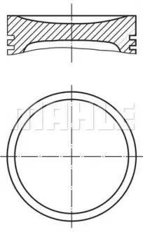 A_Поршень Mahle CITROEN/PEUGEOT Berlingo,C2,C3,Xsara,1007,Partner,206,306,307 1,4 95- ="" Mahle MAHLE / KNECHT 0401100 (фото 1)
