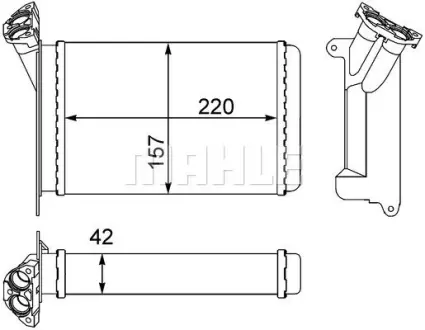 Радiатор опалення BMW 3 (E30) MAHLE MAHLE / KNECHT AH 95 000S