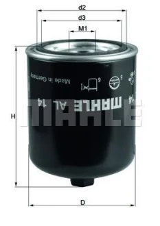 A_Фільтр осушувача повітря Mahle Scania LKW ="" Mahle MAHLE / KNECHT AL14D