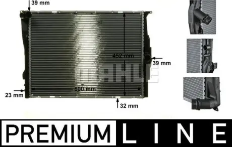 Радіатор охолодження BMW 1 / 3 (E90/91/92/93) CR 1090 000P MAHLE MAHLE / KNECHT CR1090000P