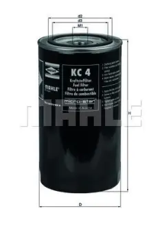 Паливний фільтр KNECHT MAHLE / KNECHT KC4