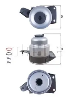 Фільтр паливний Mahle TOYOTA Auris/Avensis \'\'1.6-2.0D4-D \'\'15-18 ="" Mahle MAHLE / KNECHT KL829D
