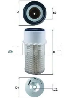 Повітряний фільтр KNECHT MAHLE / KNECHT LX16
