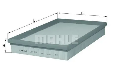 Повітряний фільтр KNECHT MAHLE / KNECHT LX63