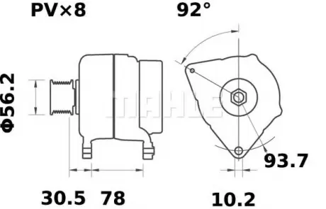 Генератор MG 23 MAHLE / KNECHT MG23