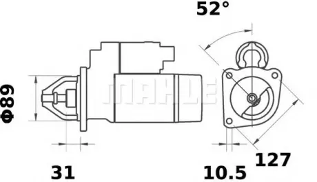 Стартер MS 232 MAHLE / KNECHT MS232