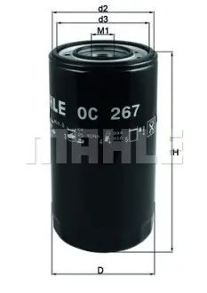 Фільтр оливи MAHLE ORIGINAL MAHLE / KNECHT OC267
