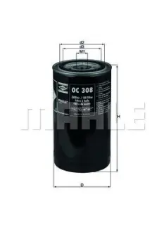 Масляний фiльтр KNECHT MAHLE / KNECHT OC308