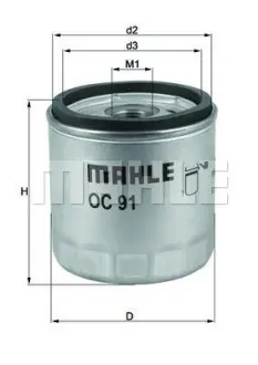 Масляний фільтр KNECHT MAHLE / KNECHT OC91D1