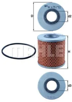 Масляний фiльтр KNECHT MAHLE / KNECHT OX14D