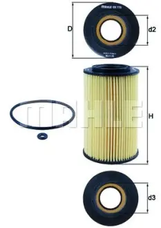 Фільтр масляний Mahle Hyundai, KIA ="" Mahle MAHLE / KNECHT OX773D