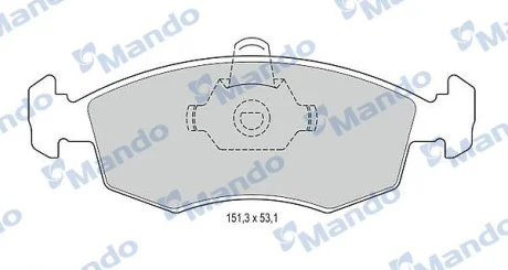 Гальмівні колодки до дисків MANDO MBF015166