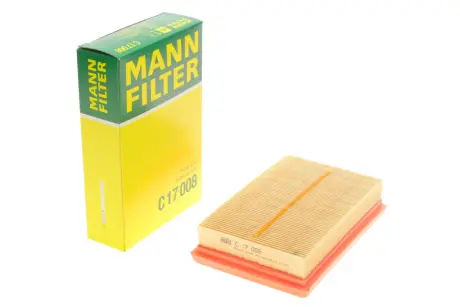 Фільтр повітряний двигуна CITROEN C1 II (B4) 1.0 VTi 68 B4 384F -FILTER MANN C17008