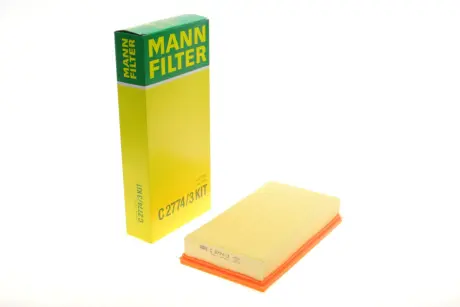 Фільтр повітряний Ford Connect 1.8 16V/TDCi 02-13/Focus 1.4-2.0 16V/1.8TDCi 98-04/Fiesta 1.8TDI 00-02 -FILTER MANN C 2774/3 KIT