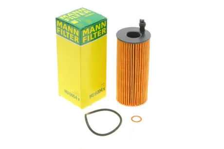 Фільтр масляний BMW 3 (E90-E93/F30/F80)/4 (F32)/5 (F10/F18)/7 (F01-F04)/X5 (F15/F85) 10- (N47/N57) -FILTER MANN HU 6004 X