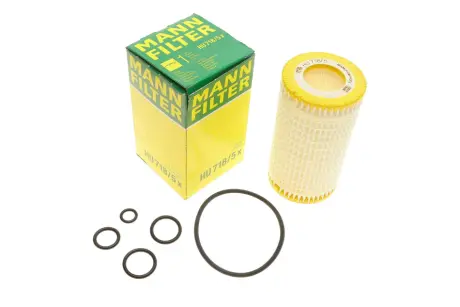 Фільтр масляний MB C-Class/E-Class/S-Class 2.4-3.7 (M112)/4.3-5.4 (M113)/2.5-3.5 (M272) -FILTER MANN HU 718/5 X