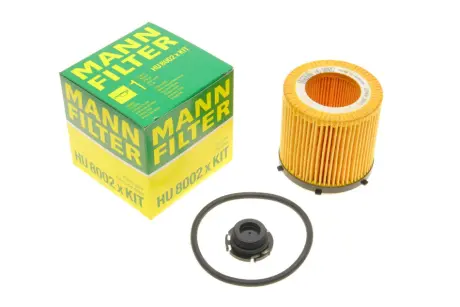 Фільтр масляний BMW 3 (F30/F31)/5 (F10/F11)/X1 (E84)/Z4 (E89) 2.0i N20 11-12 -FILTER MANN HU 8002 X KIT