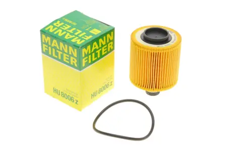 Фільтр масляний Fiat Doblo/500X 1.6D/JTD/2.0JTD 10-/Ducato 2.0JTD 11-/Jeep Cherokee 2.0-2.2CRD 13- -FILTER MANN HU 8006 Z