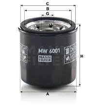Фильтр масла FILTER MANN MW6001