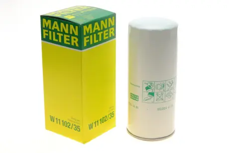 Фільтр масляний Renault Magnum 12.0/16.5 90-05/Major 12.0 90-96/Premium 6.2/9.8/11.0 96-06 -FILTER MANN W 11 102/35