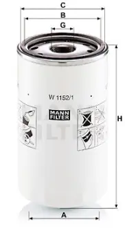 Масляний фільтр W 1152/1 MANN W11521