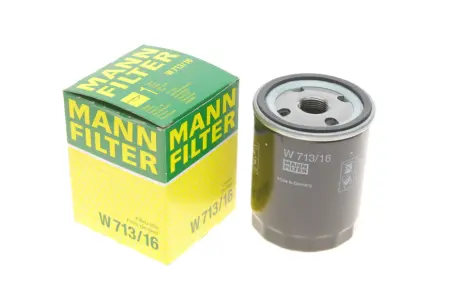 Фільтр масляний Citroen Jumpy/Fiat Scudo 1.6 96-07/Doblo 1.6 01-/Punto 1.1-1.6 94-00 -FILTER MANN W 713/16
