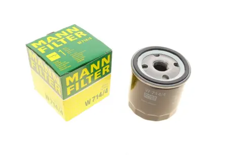 Фільтр масляний Fiat Doblo 1.9D/JTD 00-/Ducato 1.9D 87-94/Punto 1.9D/JTD 99-09/JCB 400-Serie 11-16 -FILTER MANN W 714/4