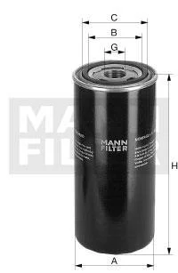 Масляний фільтр (фільтр, що вгвинчується) VOEGELE 1500, 1600, 1800 WH 724 MANN WH724
